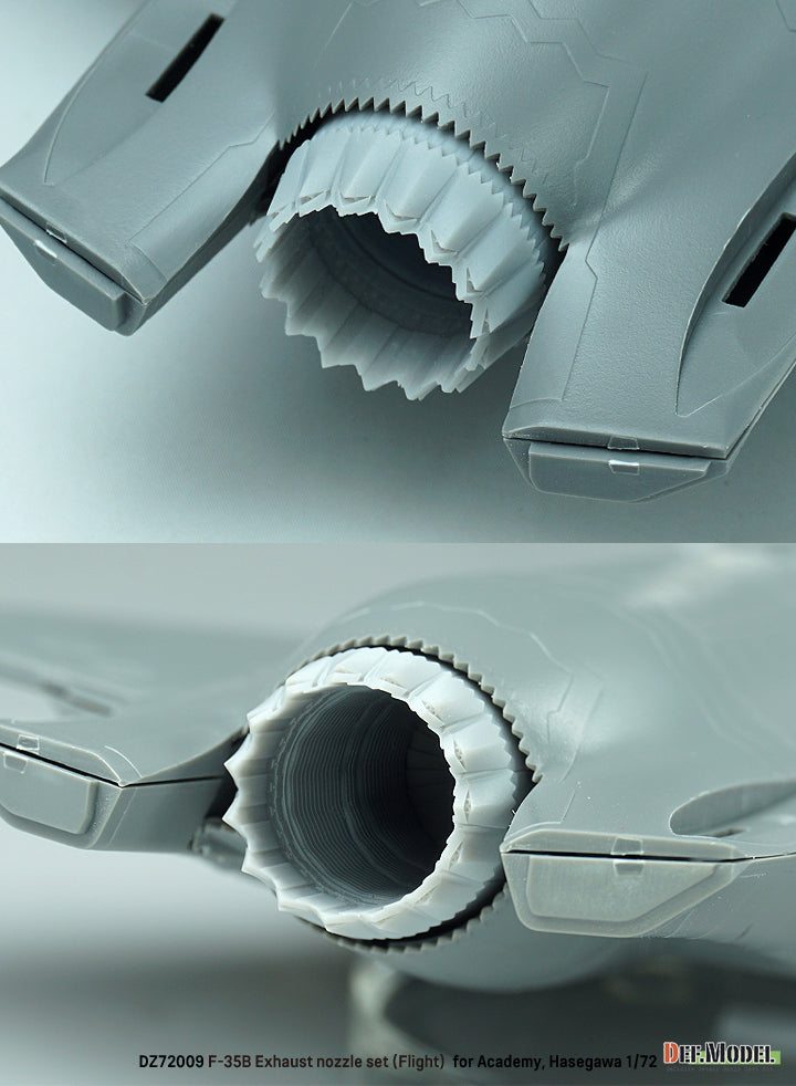 Detalle del set de motor y escape en posición de vuelo del avión norteamericano F-35B Lightning II en escala 1:72 de Academy referencia ZD72009