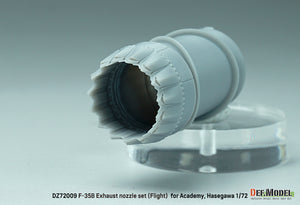 Foto del set de motor y escape en posición de vuelo del avión norteamericano F-35B Lightning II en escala 1:72 de Academy referencia ZD72009