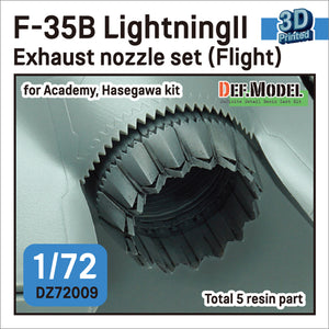Portada del set de motor y escape en posición de vuelo del avión norteamericano F-35B Lightning II en escala 1:72 de Academy referencia ZD72009