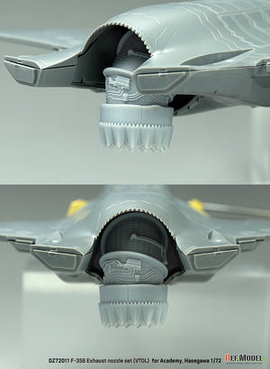 Foto del set de motor y escape VTOL del avión norteamericano F-35B Lightning II en escala 1:72 de Academy referencia ZD72011
