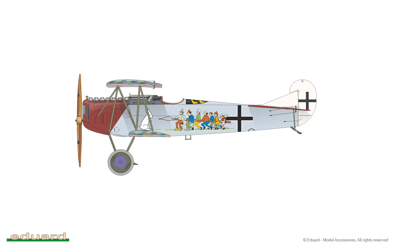 Decoración 5 de la maqueta del caza alemán Fokker D.VII (OAW) edición PorfiPACK en escala 1:72 de Eduard referencia 70131