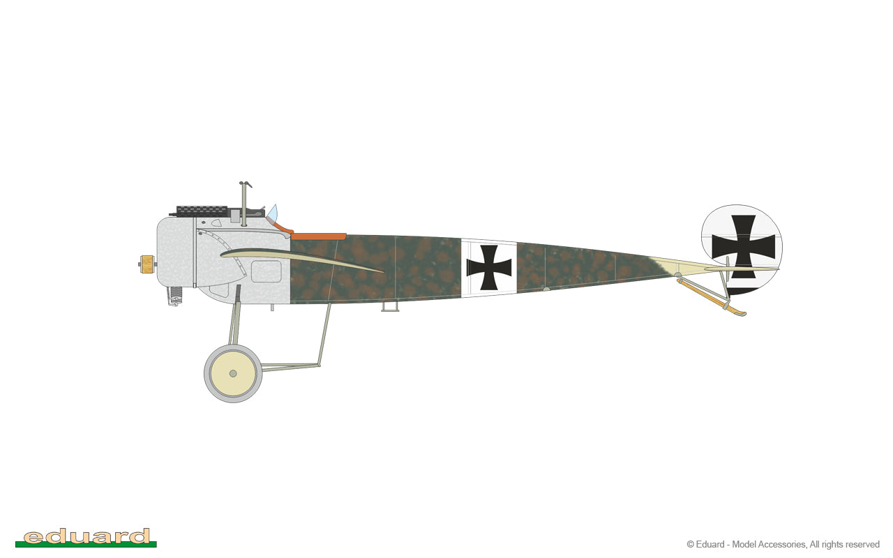Decoración 1 de la maqueta del caza alemán Fokker E.III en escala 1:48 edición Weekend de Eduard referencia 8419
