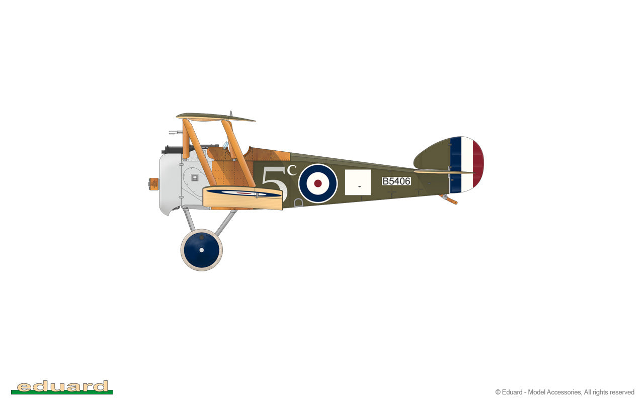 Decoración 3 de la maqueta del caza británico Sopwith Camel F.1 motor Clerget en escala 1:48 de Eduard edición Weekend referencia 8486