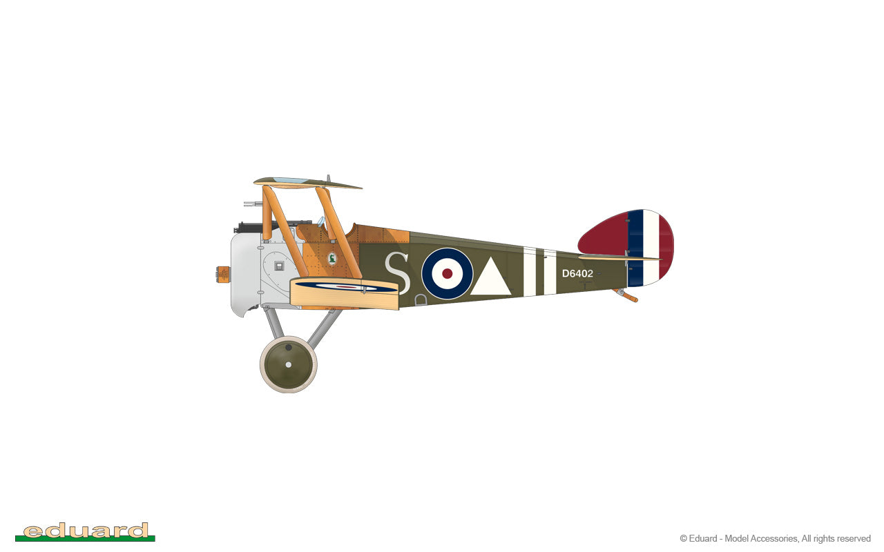 Decoración 4 de la maqueta del caza británico Sopwith Camel F.1 motor Clerget en escala 1:48 de Eduard edición Weekend referencia 8486