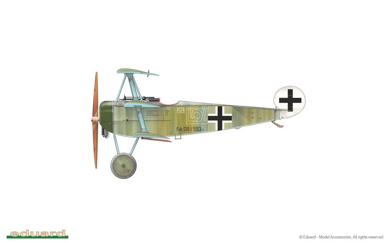 Decoración 4 de la edición especial de Eduard de 3 aviones que voló Ernst Udet en la Primera Guerra Mundial en escala 1:72 referencia 2135