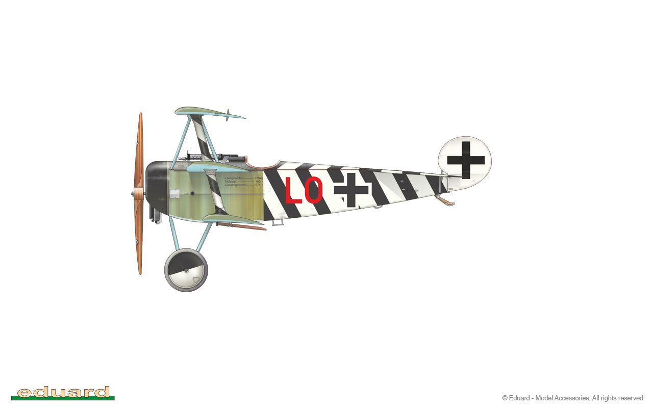 Decoración 5 de la edición especial de Eduard de 3 aviones que voló Ernst Udet en la Primera Guerra Mundial en escala 1:72 referencia 2135