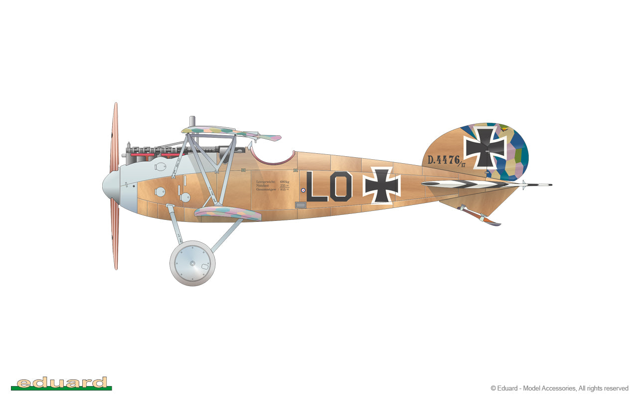 Decoración 7 de la edición especial de Eduard de 3 aviones que voló Ernst Udet en la Primera Guerra Mundial en escala 1:72 referencia 2135