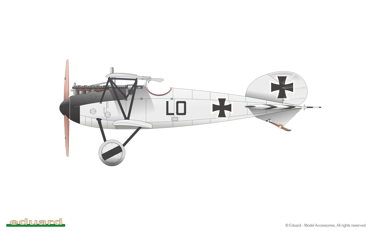 Decoración 8 de la edición especial de Eduard de 3 aviones que voló Ernst Udet en la Primera Guerra Mundial en escala 1:72 referencia 2135