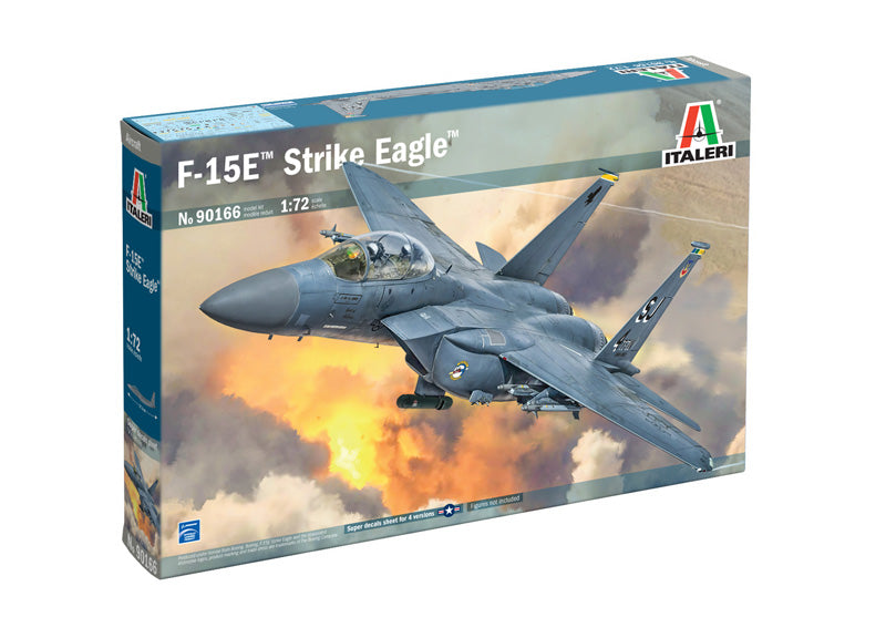 Portada de la maqueta del caza norteamericano F-15E Strike Eagle en escala 1:72 de Italeri referencia 90166