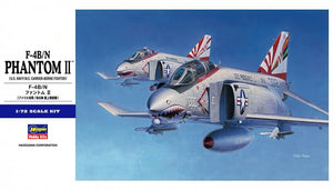 Portada de la caja de la maqueta del caza norteamericano F-4 B/N Phantom II en escala 1/72 de Hasegawa referencia 01566