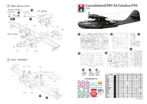 Instrucciones 1 de la maqueta del hidroavión norteamericano PYB-5 PTO Catalina en escala 1:72 de Hobby 2000 referencia 72066