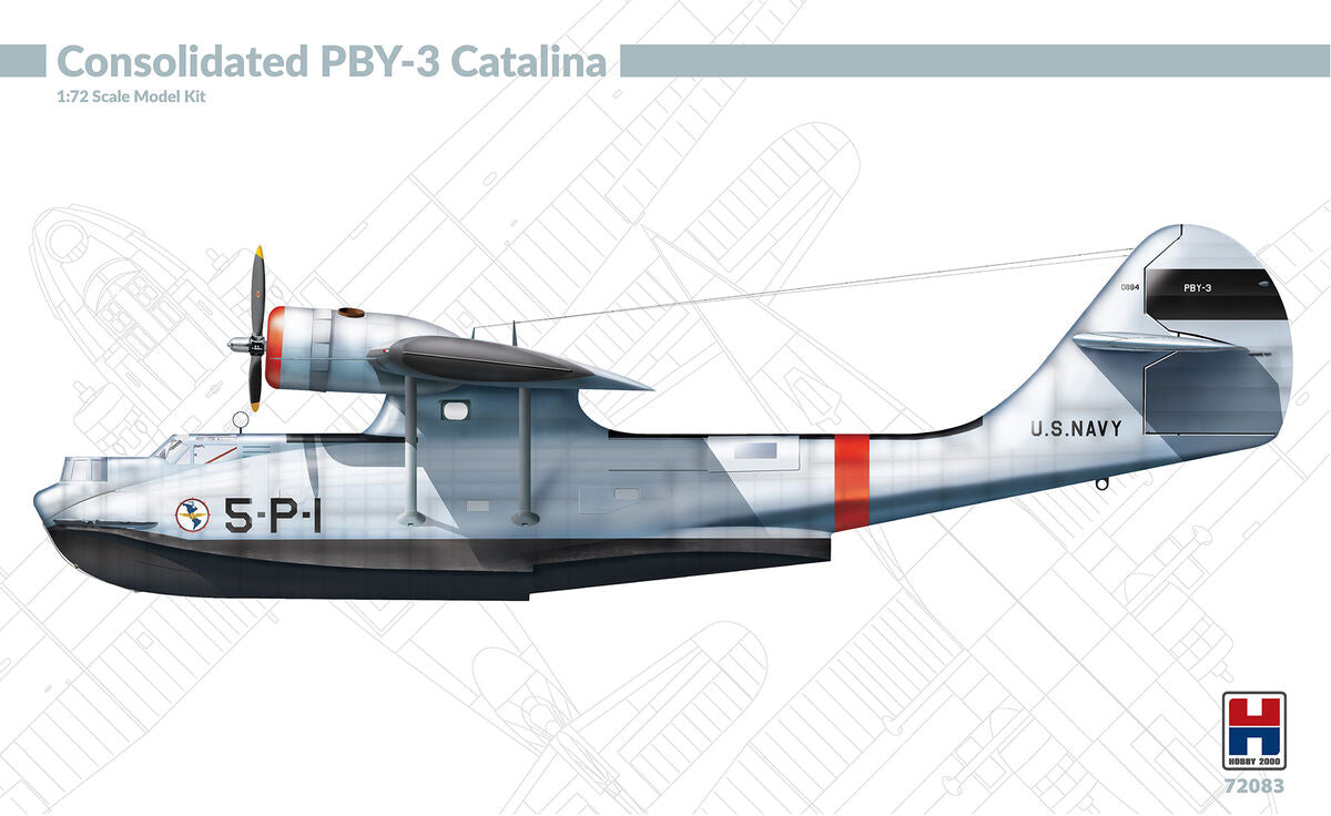 Portada de la maqueta del hidroavión norteamericano Consolidated PYB-3 Catalina en escala 1:72 de Hobby 2000 referencia 72083