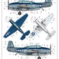 Decoración 1 de la maqueta del bombardero Grumman TBF-1C Avenger en escala 1:72 de Hobby Boss referencia 87275