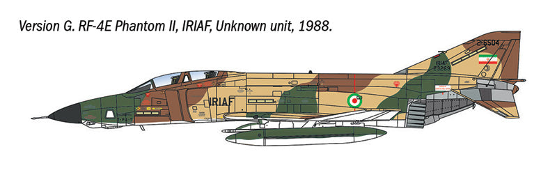 Decoración 7 de la maqueta del avión de reconocimiento RF-4 C/E Phantom II en escala 1:72 de Italeri referencia 1477