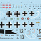 Calcas de la maqueta del caza alemán Fw-190 A7 o A8 edición Ases WW2 en escala 1:72 de Italeri referencia 1490