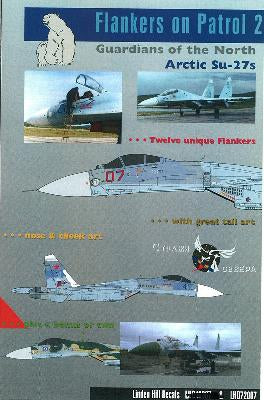 Set de calcas para caza Sukhoi Su-27 Flanker en escala 1:72 de Linden Hill referencia 72007