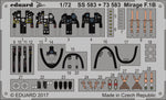 Set de fotograbados para caza Mirage F-1B en escala 1:72 de Eduard referencia SS583