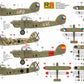 Decoraciones de la maqueta del biplano bombardero checo Aero A 101 en escala 1:72 de RS Models referencia 92260