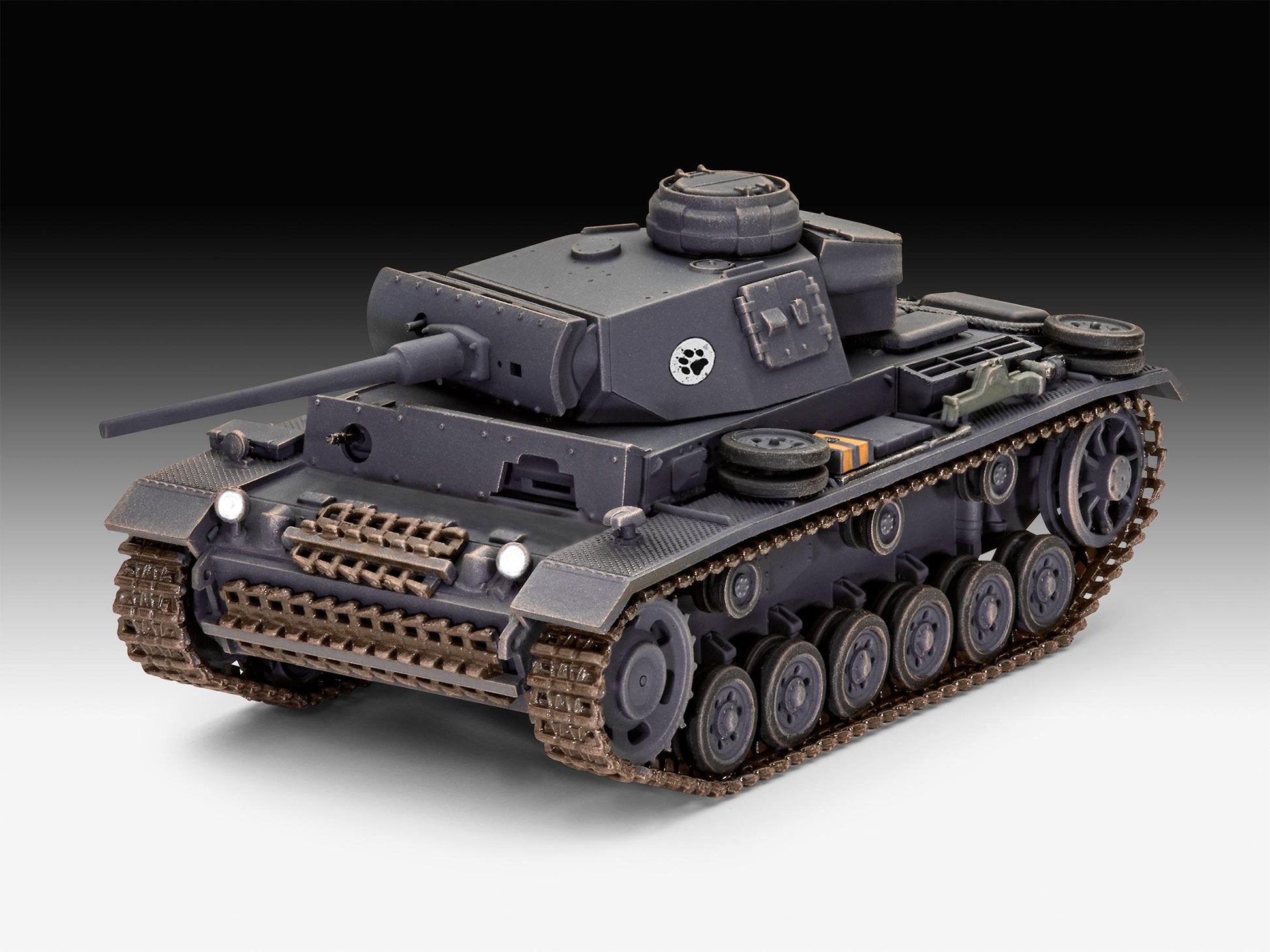 Foto de la maqueta del tanque alemán Panzer III en versión L en escala 1:72 de la serie World of Tanks de Revell referencia 03501