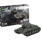Portada de la caja y foto de la maqueta del tanque soviético T-34 en escala 1:72 con sistema Easy Click de Revell referencia 03510
