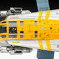 Foto superior de la maqueta de l nave espacial Razor Crest en la película Mandalorian y Grogu en escala 1:72 de Revell referencia 06747