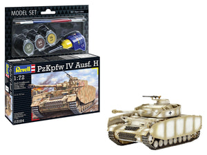 Model set de Panzer IV Ausf. H en escala 1:72 con pinturas, pincel y pegamento de Revell referencia 63184