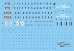 Detalle del set de calcas españolas para los helicópteros Bö-105 de las FAMET en escala 1:72 del fabricante Series Españolas referencia 5072