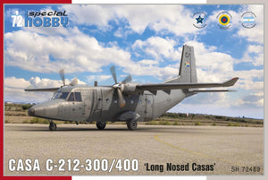 Portada de la caja de la maqueta del avión de transporte Casa C-212 300/400 en escala 1:72 de Special Hobby referencia 72489