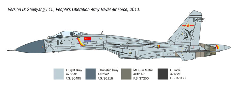 Decoración 4 de la maqueta del caza ruso Su-33 Flanker en escala 1:72 de Italeri referencia 0197