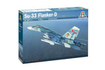 Portada de la caja de la maqueta del caza ruso Su-33 Flanker en escala 1:72 de Italeri referencia 0197