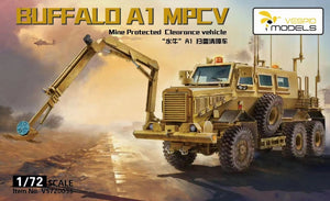 Portada de la caja de la maqueta del vehículo blindado Buffalo en versión limpia minas con sistema MPCV en escala 1:72 de Vespid Models referencia 720035