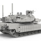 Foto trasera de la maqueta del carro de combate norteamericano M1A2 Abrams SEP v2 con blindaje activo Trophy en escala 1:72 de Meng referencia 72-016