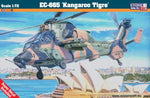 Portada de la caja de la maqueta del helicóptero de ataque europeo EC-665 Tigre en versión australiana en escala 1:72 de Mistercraft referencia D61