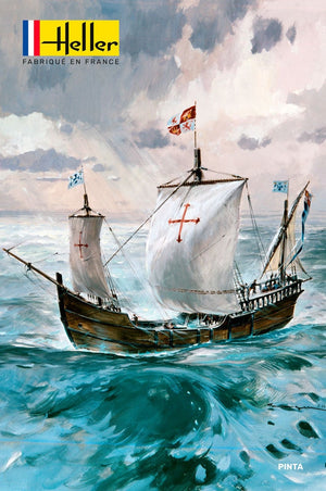 Portada de la caja de la maqueta de la Carabela La Pinta en escala 1:75 de Heller referencia 80816
