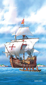 Portada de la caja de la maqueta de la Carabela La Santa María en escala 1:75 de Heller referencia 80865