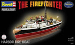 Portada de la caja de la maqueta del barco bombero del puerto de Nueva York The Firefighter en escala 1:87 de Revell referencia 05197