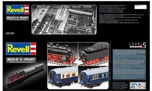 Contraportada de la caja de la maqueta del tren Orient Express en escala 1:87 de Revell referencia 02190