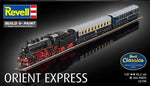 Portada de la caja de la maqueta del tren Orient Express en escala 1:87 de Revell referencia 02190