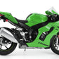 Foto lateral derecha de la maqueta de la moto Kawasaki ZX-10RR Ninja precoloreada en escala 1:9 de Meng referencia TS-008S