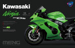 Portada de la caja de la maqueta de la moto Kawasaki ZX-10RR Ninja precoloreada en escala 1:9 de Meng referencia TS-008S