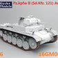 Vista delantera de la maqueta del tanque alemán Panzer I Ausf C en escala 1:16 de Gecko Models referencia 16GM0008