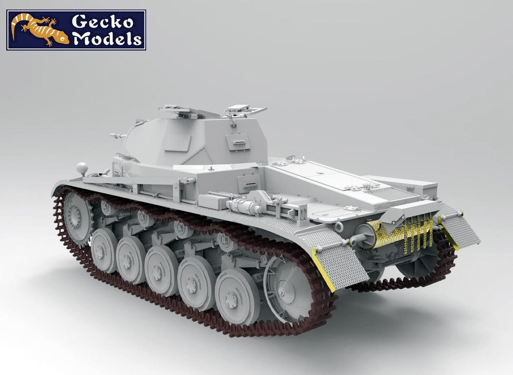 Vista trasera de la maqueta del tanque alemán Panzer I Ausf C en escala 1:16 de Gecko Models referencia 16GM0008