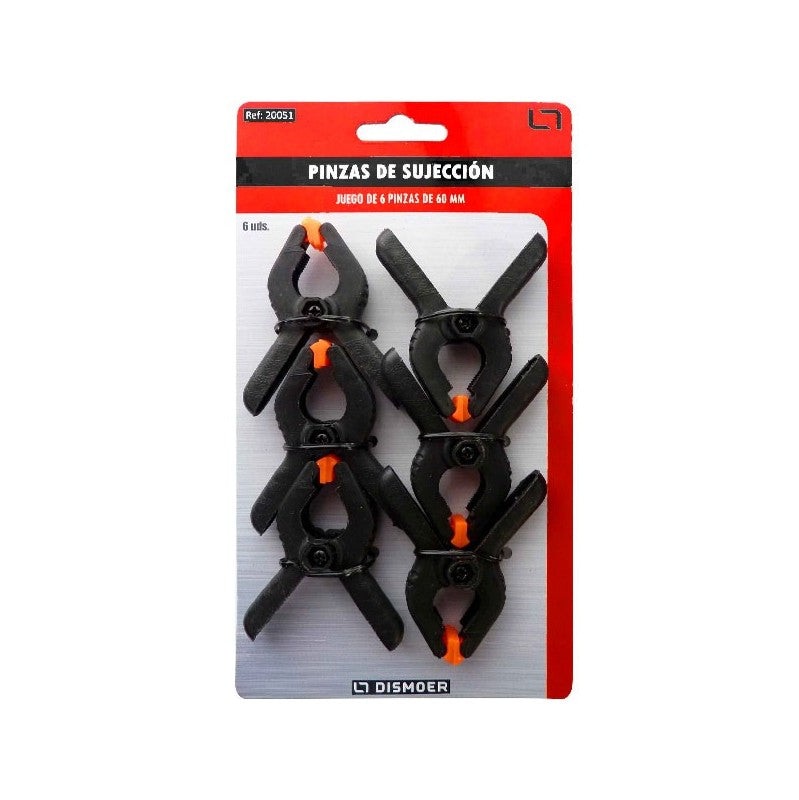 Set de 6 pinzas pequeñas de sujeción de 60mm de Dismoer referencia 20051