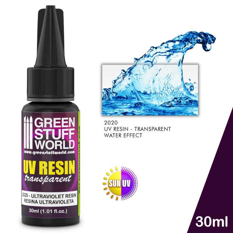 GREEN STUFF Resina Ultravioleta 30ml - Efecto Agua