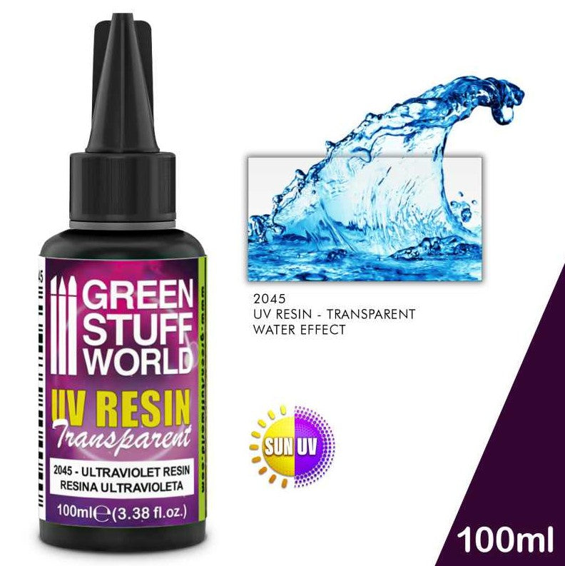 GREEN STUFF Resina Ultravioleta 100ml - Efecto Agua