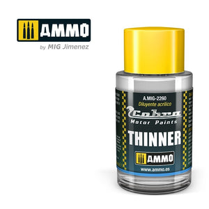 Bote de cristal de 30ml con diluyente acrílico para pinturas Cobra Motor de Ammo