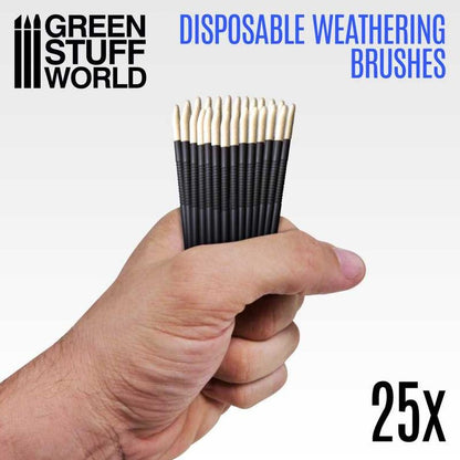 GREEN STUFF WORLD Pinceles Weathering Desechables (25uds.)