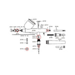 Set completo de juntas tóricas referencia 26753 para aerógrafo Dismoer modelo D-102 