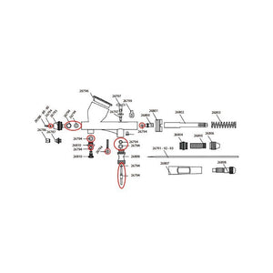 Set completo de juntas tóricas referencia 26794 para aerógrafo Dismoer modelo D-103