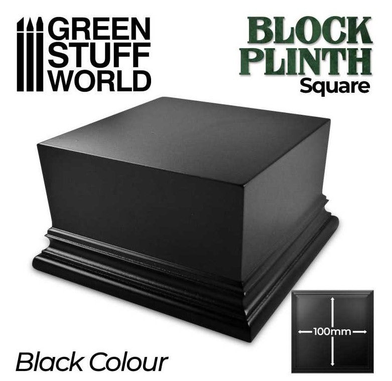 GREEN STUFF WORLD Peana madera cuadrada 10x10cm - Negro